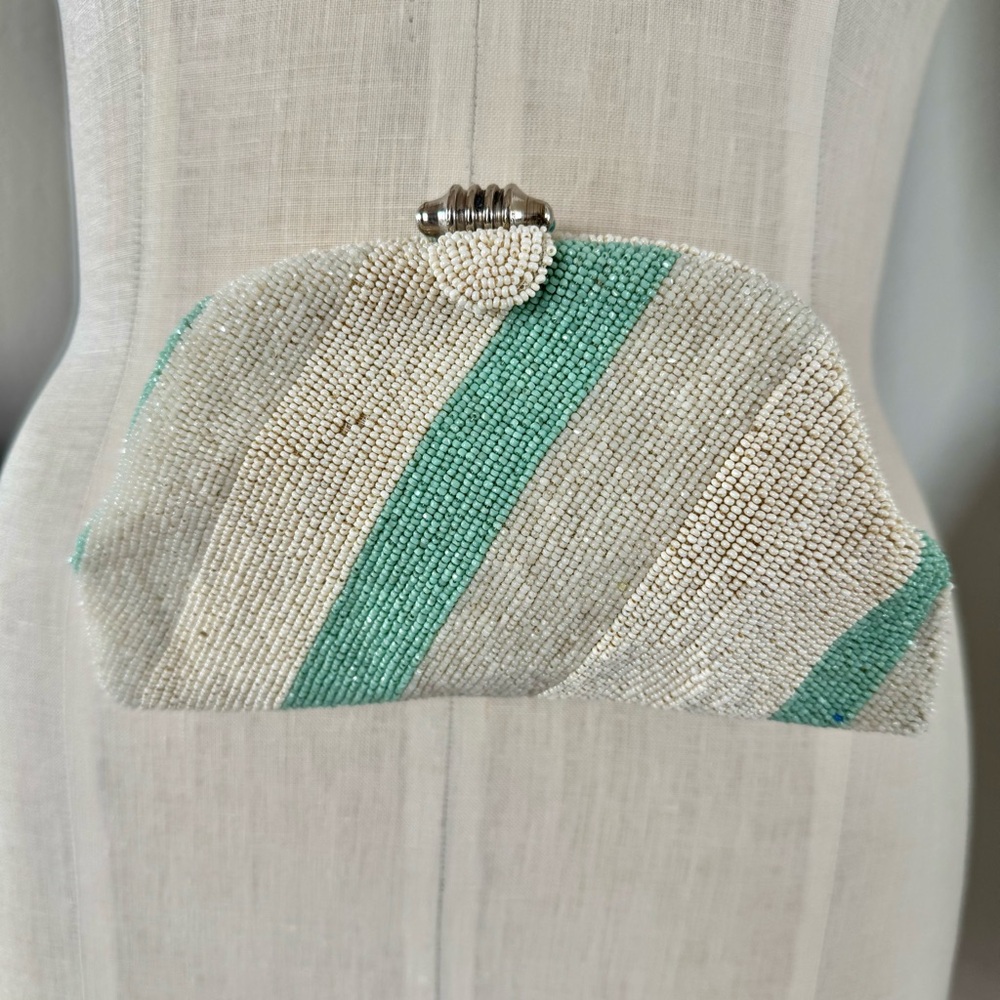 Vintage 1930s Beaded Bag Handmade in Belgium with Strap